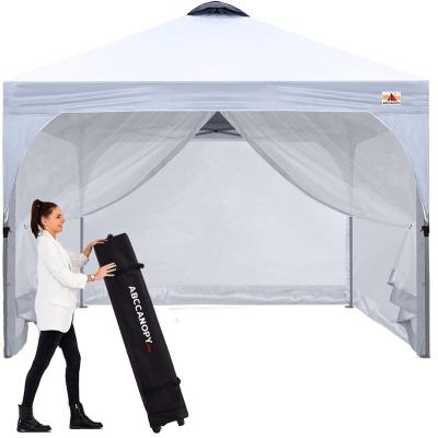 China Exterior Noise Up Canopy With Mesh Mosquito Netting Wall , Camping Screen Houses Protect Rooms , Pop Up Canopy Tent for sale