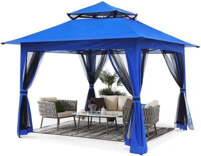 China Easy to Assemble Outdoor Gazebo Tent Pop Up Gazebo Canopy Shelter with 13x13 Mosquito Netting for sale