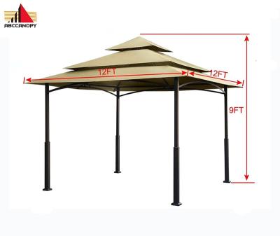 China High Quality UV Treated Outdoor Garden Titan Metal ABCCANOPY Line Roman Line Garden Patio Party Roof Gazebo Patio for sale