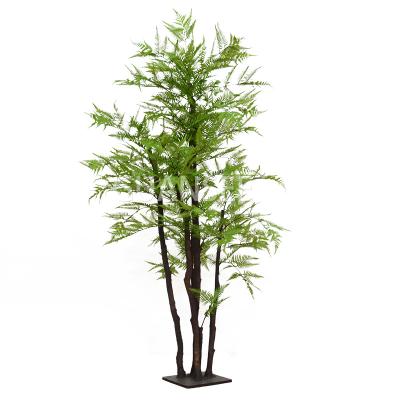 China Eco - Friendly Artificial Plant Indoor Decoration Green Leaves Wood Tree for sale