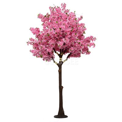 China Tree Eco-friendly Artificial Wedding Table Centerpieces Pink Cherry Blossoms Artificial Tree for sale