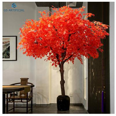 China High Quality Eco-friendly Decoration Trees Artificial Red Maple Trees For Sale for sale