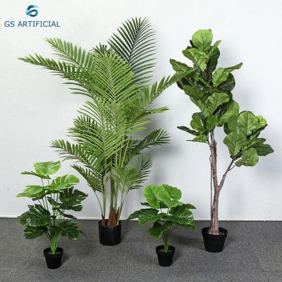 China Factory Eco-friendly Nordic Green Artificial Potted Turtle New Product Leaf Chrysalidocarpus Lutescens Back Simulation for sale