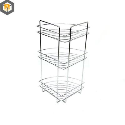 China Custom 2D / 3D tekenen Badkamergereedschap 3 Tier Douche opslagrek Hoek Staande handdoek Caddy Te koop