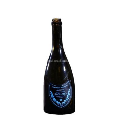 China Waterproof Waterproof 3M Wine Bottle Sticker EL Bottle Label LED Luminous Label led sticker for Champagne for sale