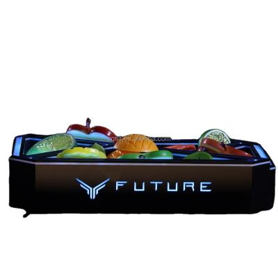 China Factory Price LED KTV Snack Dish Combination Bar Two Grids CLASSIC Acrylic Luminescent Serving Tray LED Fruit Dish for sale