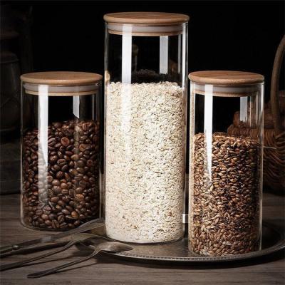 China Wholesale Heatable Borosilicate Pasta Cookies Candy Glass Food Storage Jar And Containers for sale