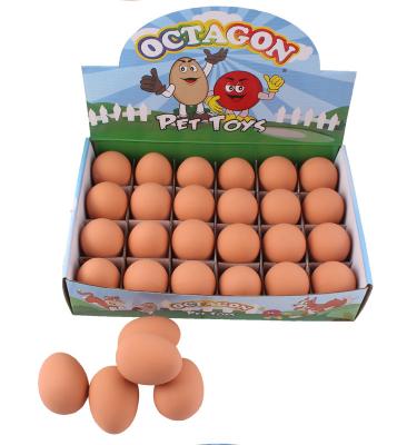 China Stocked Pet Supplies Simulation Egg Bouncy Ball Cute Funny Interactive Dog Toy Balls for sale