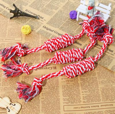 China New Style Stocked Red Cotton Rope Toy Durable Pet Toy Dog Chew Training Toy for sale