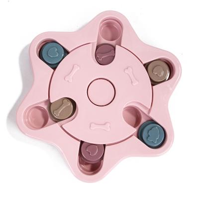 China Stocked Hot Selling Dog Puzzle Slow Consuming Dog Toy Dog Toys Smart Feeding Intelligence Toys Paw/Round/Star Shape for sale