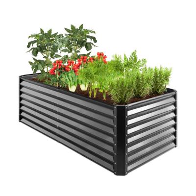 China Modern Outdoor Garden Planting Box Garden Bed Steel Planter Raised Bed For Flower Vegetable for sale