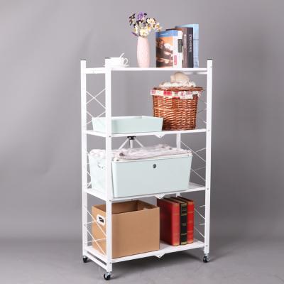 China Modern Furniture Home Factory Fold Movable Serving Industrial Kitchen Trolley Cart for sale