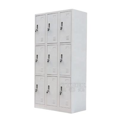 China Dismantled 9 Door Locker Metal Storage Cabinet Steel Locker For Cloakroom for sale