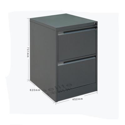 China Filing Cabinet Desk Sizes 2 Drawer Metal Deep Letter Size File Cabinet Te koop