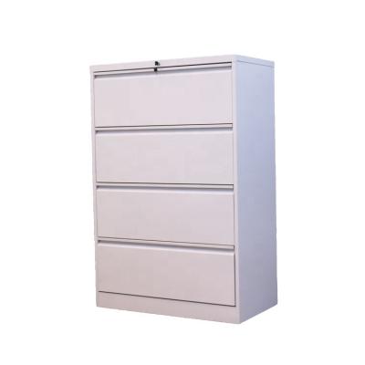 Cina Knocked Down Wide Steel Closet Drawer Boxes / Horizontal Lockable File Cabinet 4 Drawer Pedestal in vendita