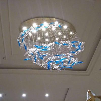 China One-stop custom modern high quality professional club luxury modern fish hotel crystal chandelier for sale