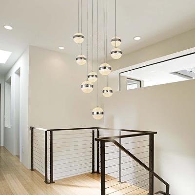 China China Factory Direct Selling Modern Simple Style Modern Dining Room Acrylic Metal LED Pendant Light for sale