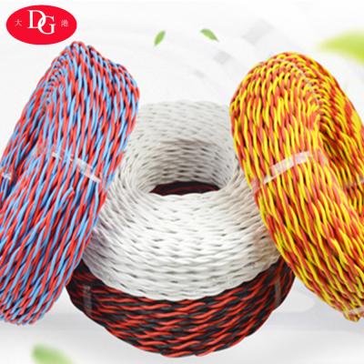 China Electrical Appliances PVC Insulated Copper Wire Flexible Twisted Pair Lighting Cable Price Per Meter for sale