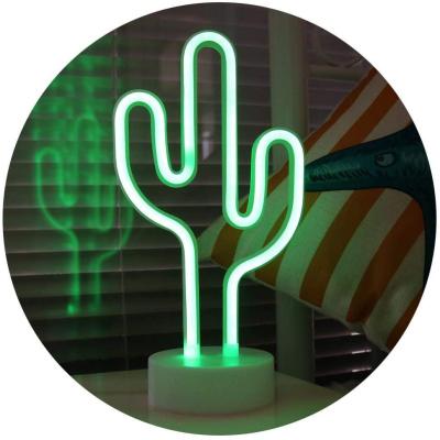 China Festival And Party Decoration Cheap Cactus Led Neon Light With Low Home Decoration Supplies Fashion Design Lamp Holiday Lighting for sale