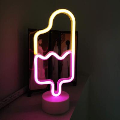 China Festival and Party Decoration Factory Outlets Direct Popsicle Led Neon Lamp Cute Baby Gift USB Neon Sign for sale