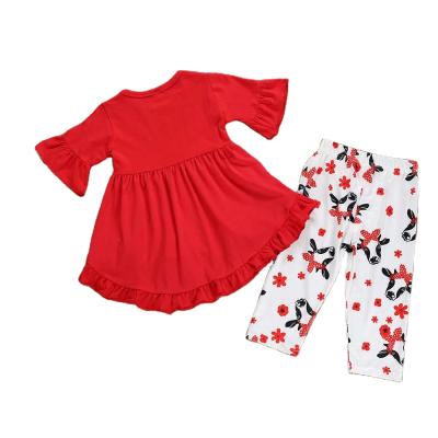 China Best Selling Professional Factory Breathable Most Good Return Product Flower Pattern Children Sleepwear 2 Pieces Set Children for sale