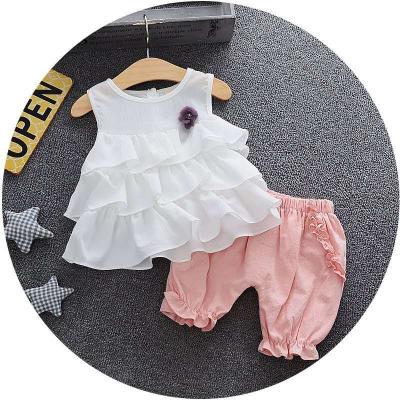 China Fashion Trendy Cute Factory Directly Supply Little Girl Pajamas 2 Piece Set Baby Clothes for sale