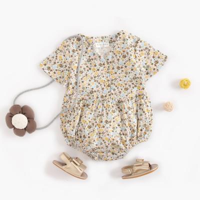 China Fashion Summer Jumpsuit Infant Girls Cotton One Piece Short Sleeve Baby Romper for sale