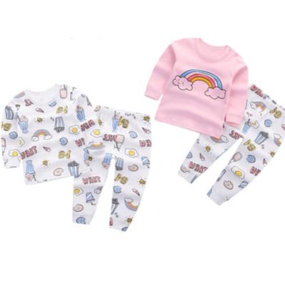 China Best Selling Professional Factory Breathable Most Good Return Product Cute Organic Cotton Baby Rainbow Pajamas for sale