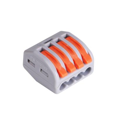 China 222-414 4 Pin Universal Quick Connecting Wire Factory 222414 For Driver CE 400V Lighting Compact Push Fit Connector for sale