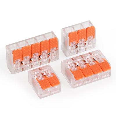 China Free Sample 221-413 Connecting Wire 32amp Orange For LED Light Wire Tap Connector Compact Splicing Connector for sale