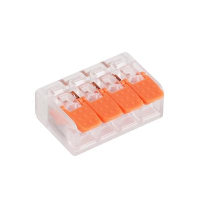 China High Quality 221-414 4mm2 Connecting Wire 24-12AWG Orange For Junction Box Wire Joint Connector Female Connector Wire for sale