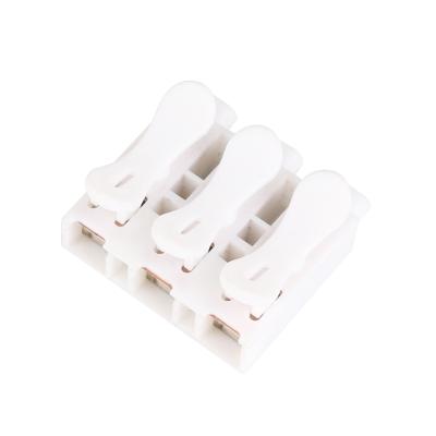 China Made Quick Assembly 1P 2P 3P Terminal Block Spring Connector LED Strip Light Wire Push Type Connector for sale