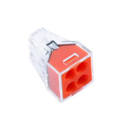 China Hot Sales 773-104 Connecting Wire 2.5mm2 Push In 24A Cable Junction Boxes Terminal Ends Push Fit Connector for sale