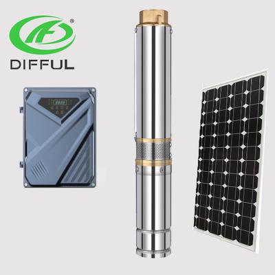 China AC/DC agriculture pump 3inch water pumps hybrid battery powered solar water pump best for sale