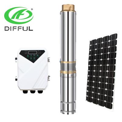 China 1500 DC Solar Borehole W Irrigation Centrifugal Agriculture Centrifugal Submersible Pump Well Water Well Solar Pump For Deep Well for sale