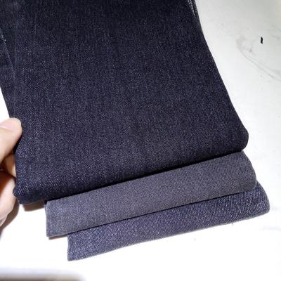 China Shrink-Resistant Straight Black Denim Pants Casual Denim Textile For Bleached Trousers for sale