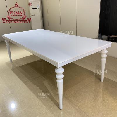 China Modern MDF Top Rectangular Banquet Table , Long Narrow Dining Table for sale