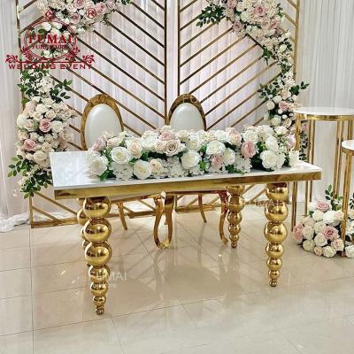 China Modern Wedding Decoration MDF Top Centerpiece Bride Groom Cake Table for sale