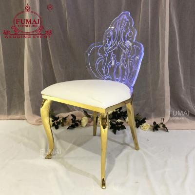 China MODERN Competitive Price Wholesale 16 Color Bright Led Luxurious Clear Acrylic Chair for sale