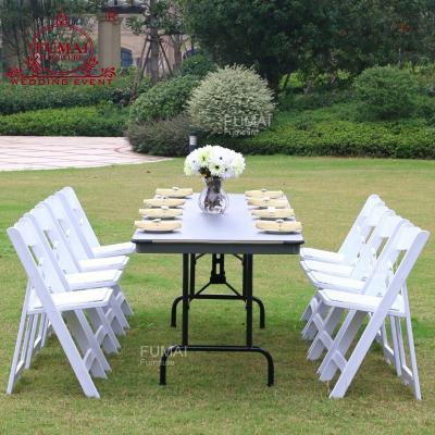 China Modern Stylish White Outdoor Plastic Resin Wimbledon Foldable Chairs For Wedding for sale