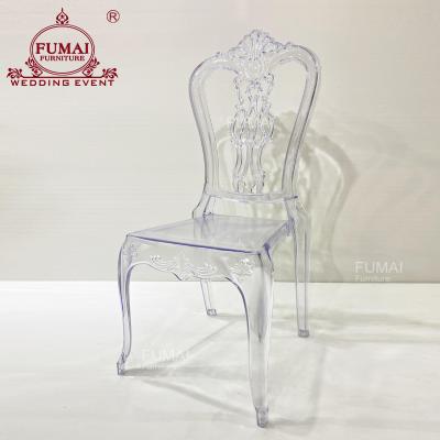 China Contemporary crystal clear resin napoleon king throne chiavari chair for sale