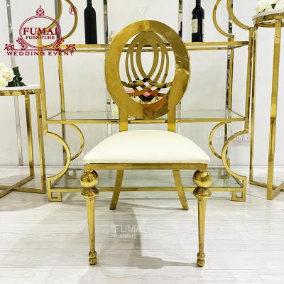 China Modern Wedding Furniture For Reception Dining New Design Stainless Steel Chair for sale