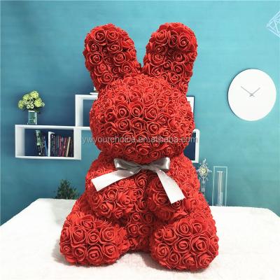 China Valentine's Day Carry Kaile Wholesale Price Height Foam Rose Bunny Artificial Flower Party Favor Event and Party Supplies 20 Sets Opp Bag/pc PE, PE for sale