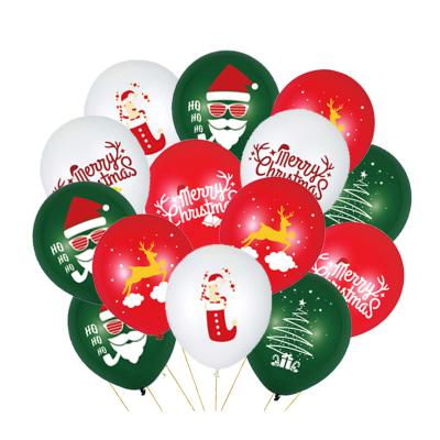 China Latex Carry Kaile new 12 inch christmas printed balloon Santa Claus Hohoho Christmas printed latex for sale