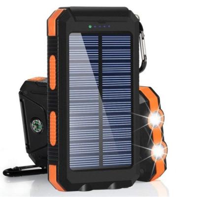 China Wholesale Solar PowerbankWaterproof Portable Solar Panel Charging Charger 10000mAh Power Bank Compatible Most Smart Phone for sale