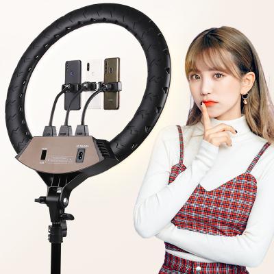 China Live Broadcast Cell Phone Holder 18 Inch F348 Light Youtube Live Tiktok Live Ring Light LED 14 Inch With Stand Tripod Mount For Mobile Phone for sale