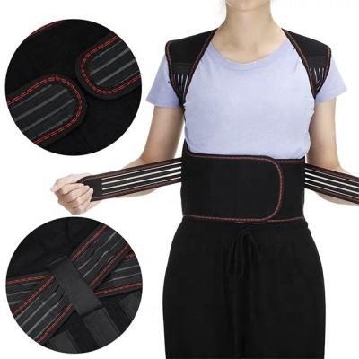 China Lightweight And Easy To Carry Magnets Tourmaline Therapy Posture Corrector Lumbar Vest Thermal Back Support Infrared Spine Magnetic Shoulder Heater for sale