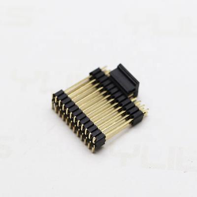 China PCB 1.27mm Pitch IDC 24 Panel Pin Header Single Row SMT On With Setting Needle Column And PCB Pin Header for sale