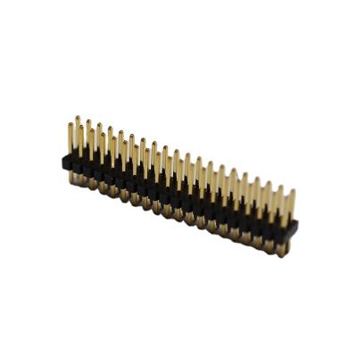 China Hot Selling PCB 1.27mm 2 to 90 degree 40 degree double pin 2*40P double row 2 row pin header smt 40p smd smd male connector for sale