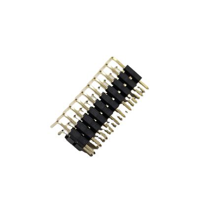 China High Quality PA6T+30GF 2.00Mm Connector To 40pin 2X16P Straight Type Curved Type 2.0 Height Pin Header Connector for sale